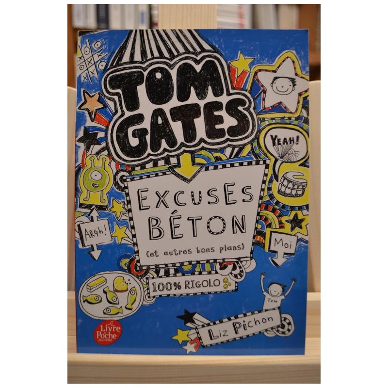 Tom Gates 2 excuses béton Pichon Livre de poche journal Humour Roman jeunesse 10 ans occasion