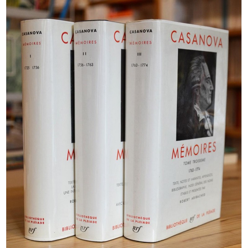 Livre Pléiade d'occasion- Casanova - Mémoires I, II et III