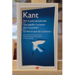 Vers la paix perpétuelle Emmanuel Kant GF Flammarion Philosophie Poche occasion