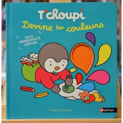 Livre T'choupi d'occasion devine les couleurs de Thierry Courtin chez Nathan