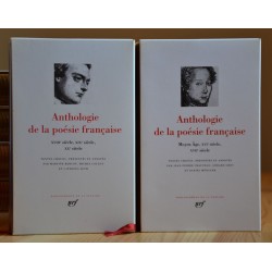 Livre Pléiade d'occasion - Anthologie de la poésie française 1 et 2