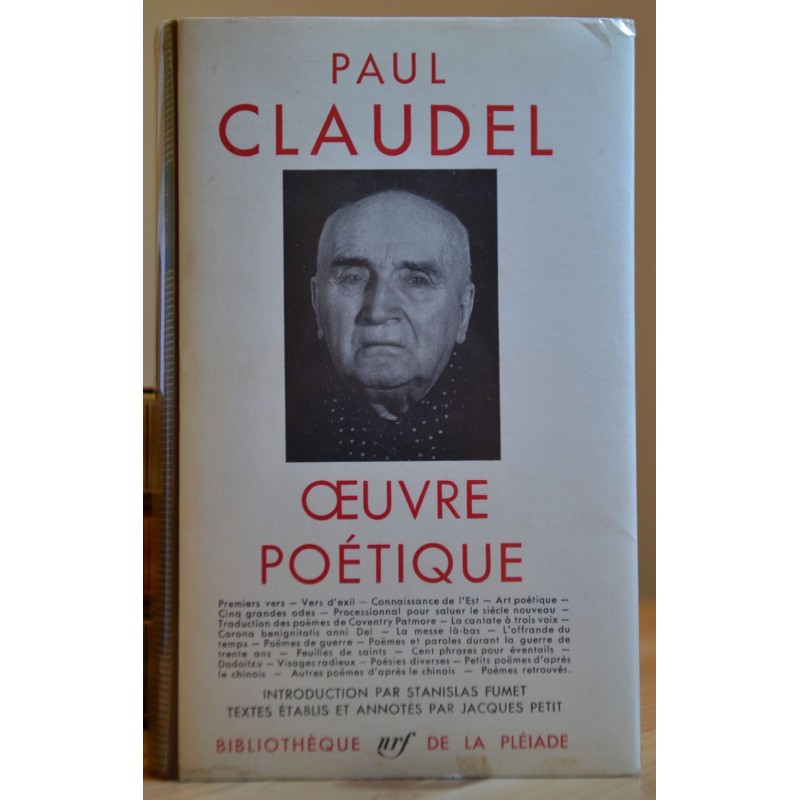 Livre d'occasion Pléiade - Paul Claudel - Oeuvre poétique