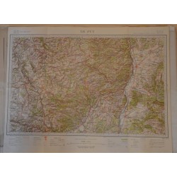 Carte géographique ancienne Le Puy et environs