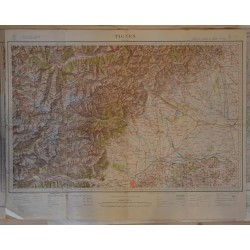 Carte géographique ancienne Tignes et environs