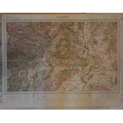 Carte géographique ancienne Avignon et environs