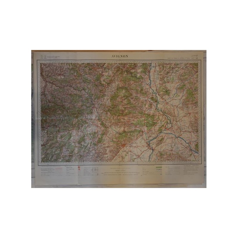 Carte géographique ancienne Avignon et environs