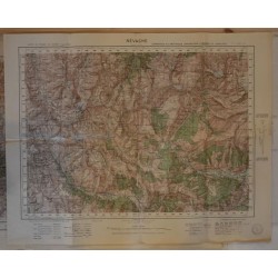 Carte géographique ancienne Névache et environs