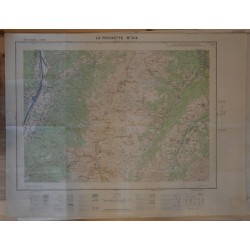 Carte géographique ancienne IGN La Rochette et environs