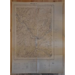 Carte géographique ancienne IGN Moutiers et environs