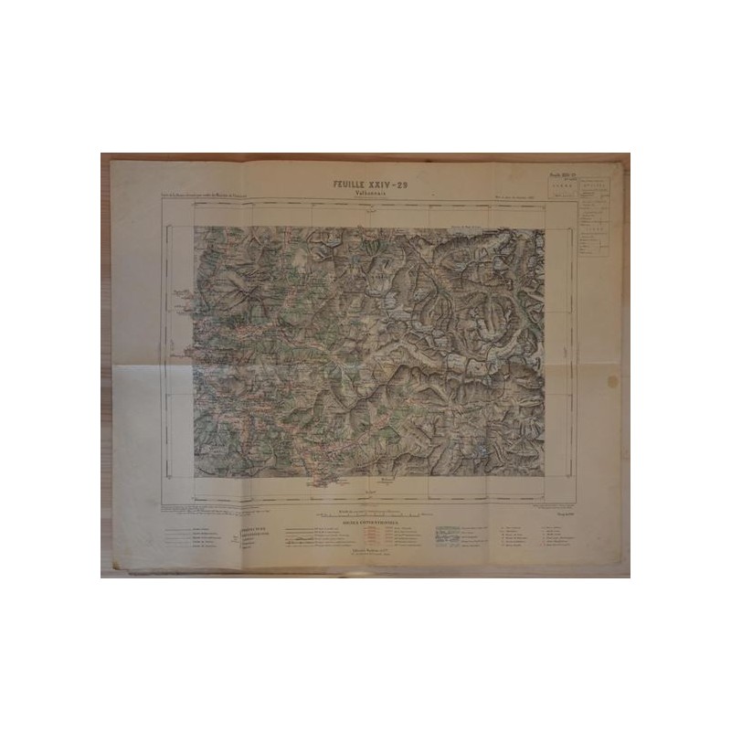 Carte géographique ancienne Valbonnais et environs