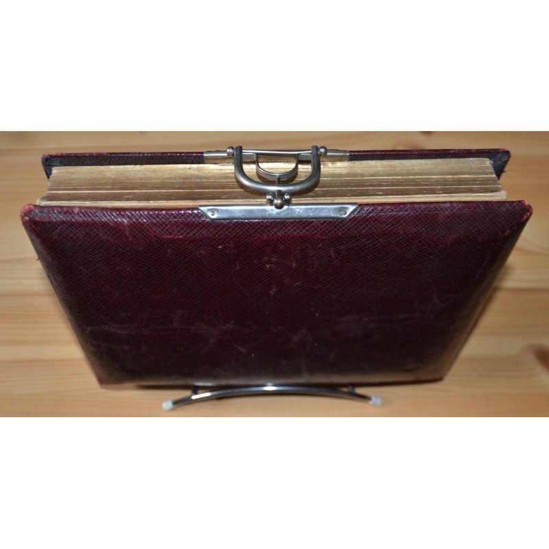 Album photo ancien Fin XIXe siècle cuir bordeaux