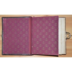 Album photo ancien à fermoir Fin XIXe siècle cuir bordeaux