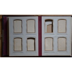 Album photo ancien à fermoir Fin XIXe siècle cuir bordeaux