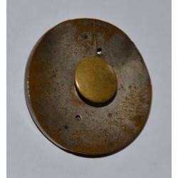 Médaille bouton satirique en laiton Bataille de Sedan Défaite de Napoléon 3 - Le lâche de Sedan - Guerre de 1870